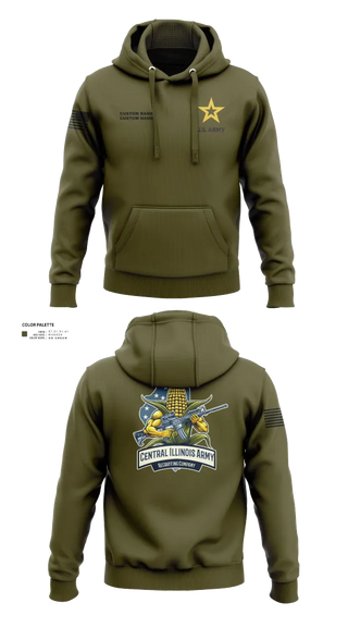 Hoodie, Central Illinois Company, Army, Teamtime, Team time, sublimation, custom sports apparel, team uniforms, spirit wear, spiritwear, sports uniforms, custom shirts, team store, custom team store, fundraiser sports, apparel fundraiser