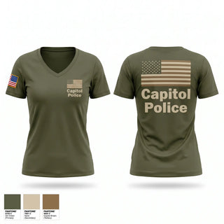 Womens Short Sleeve Vneck Shirt, Capitol Police, Police, Teamtime, Team time, sublimation, custom sports apparel, team uniforms, spirit wear, spiritwear, sports uniforms, custom shirts, team store, custom team store, fundraiser sports, apparel fundraiser