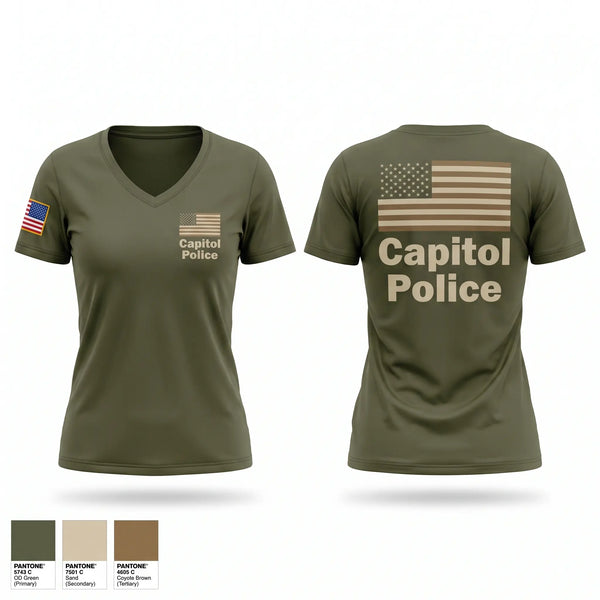 Womens Short Sleeve Vneck Shirt, Capitol Police, Police, Teamtime, Team time, sublimation, custom sports apparel, team uniforms, spirit wear, spiritwear, sports uniforms, custom shirts, team store, custom team store, fundraiser sports, apparel fundraiser