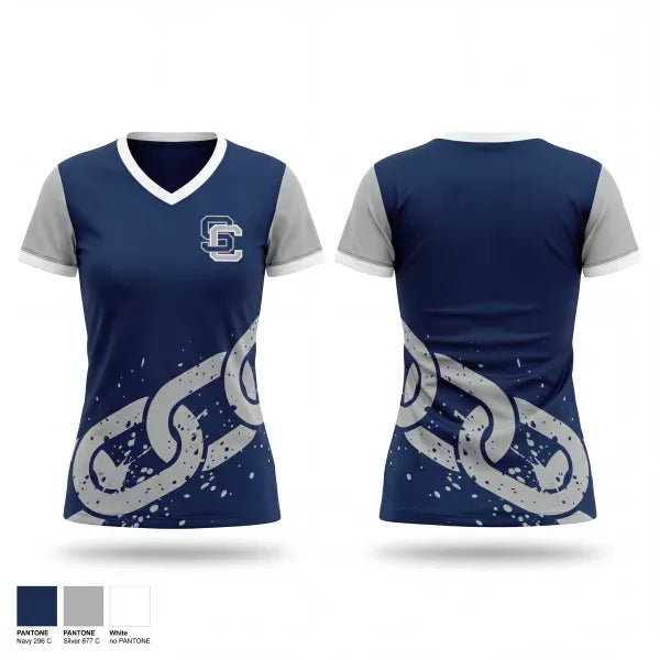 Womens Short Sleeve Vneck Shirt, Falcons, Men's Basketball, Teamtime, Team time, sublimation, custom sports apparel, team uniforms, spirit wear, spiritwear, sports uniforms, custom shirts, team store, custom team store, fundraiser sports, apparel fundraiser