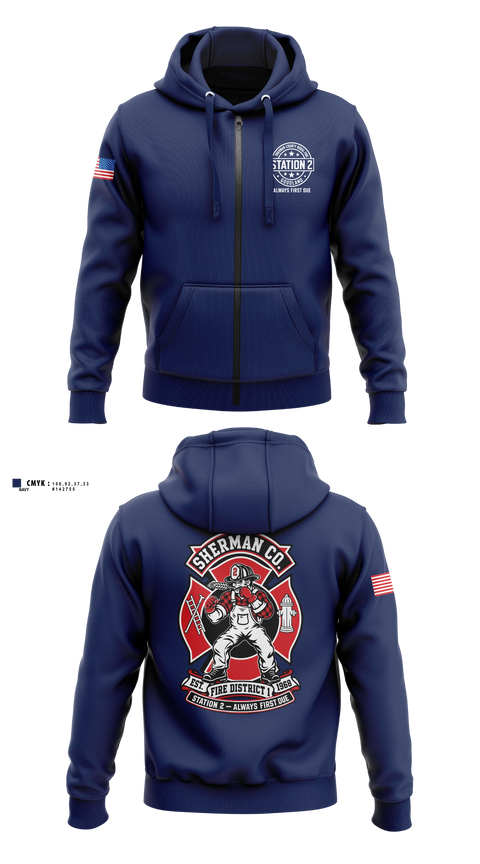 Zip Hoodie, Sherman County Fire District 1, Fire Department, Teamtime, Team time, sublimation, custom sports apparel, team uniforms, spirit wear, spiritwear, sports uniforms, custom shirts, team store, custom team store, fundraiser sports, apparel fundraiser