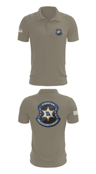 Short Sleeve Performance Polo, Operation Relentless Pursuit, Police, Teamtime, Team time, sublimation, custom sports apparel, team uniforms, spirit wear, spiritwear, sports uniforms, custom shirts, team store, custom team store, fundraiser sports, apparel fundraiser