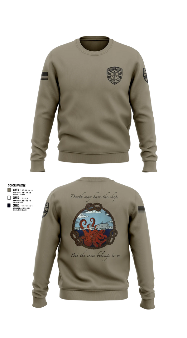 Crew Neck Sweatshirt, MEDIC PLT/HHC/7TB(X), Army, Teamtime, Team time, sublimation, custom sports apparel, team uniforms, spirit wear, spiritwear, sports uniforms, custom shirts, team store, custom team store, fundraiser sports, apparel fundraiser