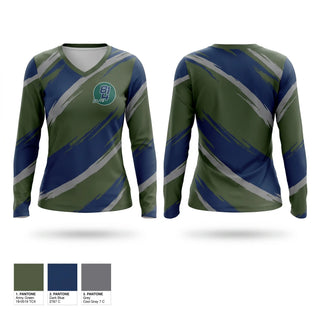 Womens Long Sleeve Vneck Shirt, 814 Elite, Softball, Teamtime, Team time, sublimation, custom sports apparel, team uniforms, spirit wear, spiritwear, sports uniforms, custom shirts, team store, custom team store, fundraiser sports, apparel fundraiser