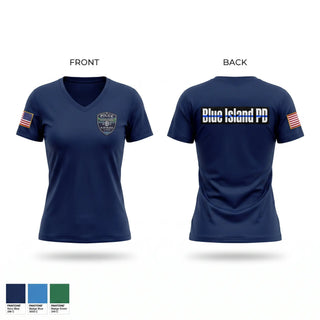 Womens Short Sleeve Vneck Shirt, Blue Island Police Department, Police, Teamtime, Team time, sublimation, custom sports apparel, team uniforms, spirit wear, spiritwear, sports uniforms, custom shirts, team store, custom team store, fundraiser sports, apparel fundraiser