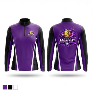 Quarter Zip Jacket, Purple Havoc, Softball, Teamtime, Team time, sublimation, custom sports apparel, team uniforms, spirit wear, spiritwear, sports uniforms, custom shirts, team store, custom team store, fundraiser sports, apparel fundraiser