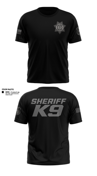 Short Sleeve Performance Shirt, Sheriff K9, Police, Teamtime, Team time, sublimation, custom sports apparel, team uniforms, spirit wear, spiritwear, sports uniforms, custom shirts, team store, custom team store, fundraiser sports, apparel fundraiser