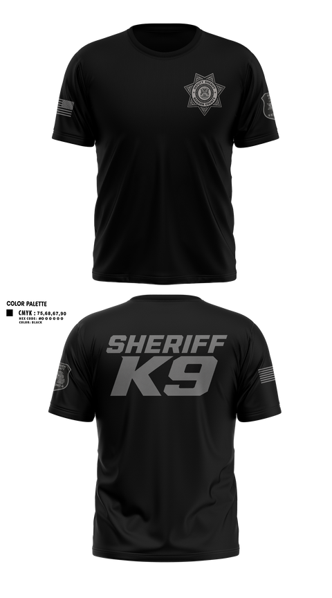 Short Sleeve Performance Shirt, Sheriff K9, Police, Teamtime, Team time, sublimation, custom sports apparel, team uniforms, spirit wear, spiritwear, sports uniforms, custom shirts, team store, custom team store, fundraiser sports, apparel fundraiser