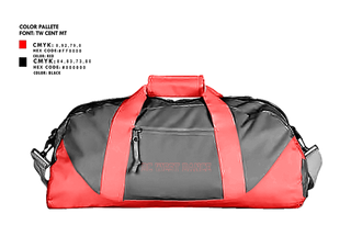 Duffle Bag, DC West Dance, Spirit Store, Teamtime, Team time, sublimation, custom sports apparel, team uniforms, spirit wear, spiritwear, sports uniforms, custom shirts, team store, custom team store, fundraiser sports, apparel fundraiser