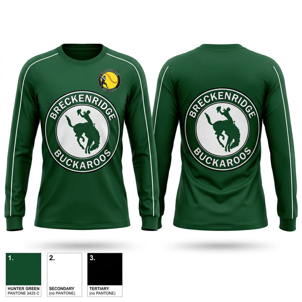 Long Sleeve Performance Shirt, Breckenridge Lady Buckaroos, Softball, Teamtime, Team time, sublimation, custom sports apparel, team uniforms, spirit wear, spiritwear, sports uniforms, custom shirts, team store, custom team store, fundraiser sports, apparel fundraiser