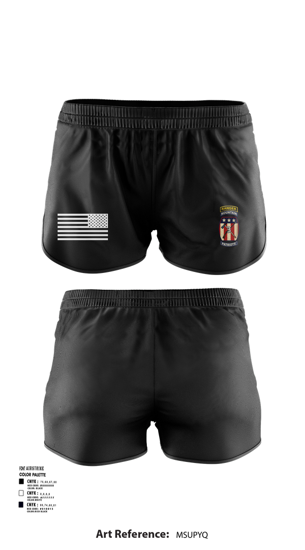 Ranger Panties, 2-47 infantry 3rd BRG 10th MTN, Army, Teamtime, Team time, sublimation, custom sports apparel, team uniforms, spirit wear, spiritwear, sports uniforms, custom shirts, team store, custom team store, fundraiser sports, apparel fundraiser
