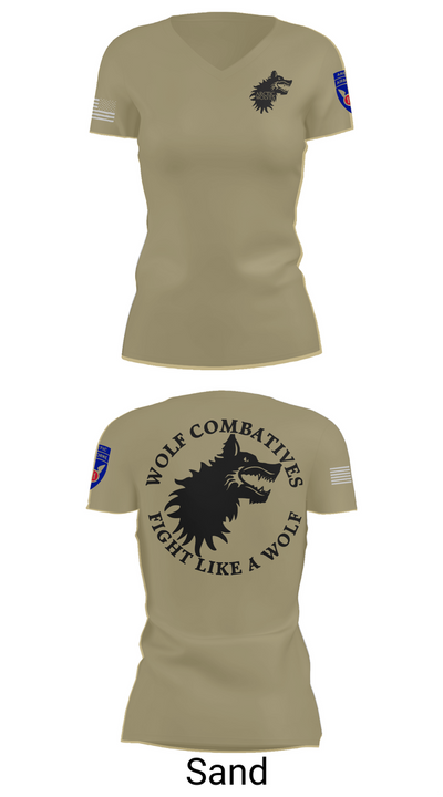 Wolf Combatives Women's Short Sleeve V-neck Shirt - 88