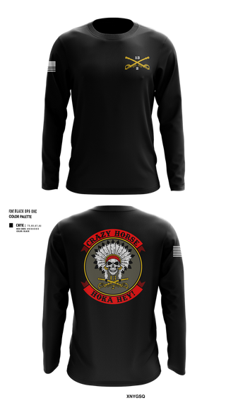 Long Sleeve Performance Shirt, C TROOP 2/13 CAV, , Teamtime, Team time, sublimation, custom sports apparel, team uniforms, spirit wear, spiritwear, sports uniforms, custom shirts, team store, custom team store, fundraiser sports, apparel fundraiser