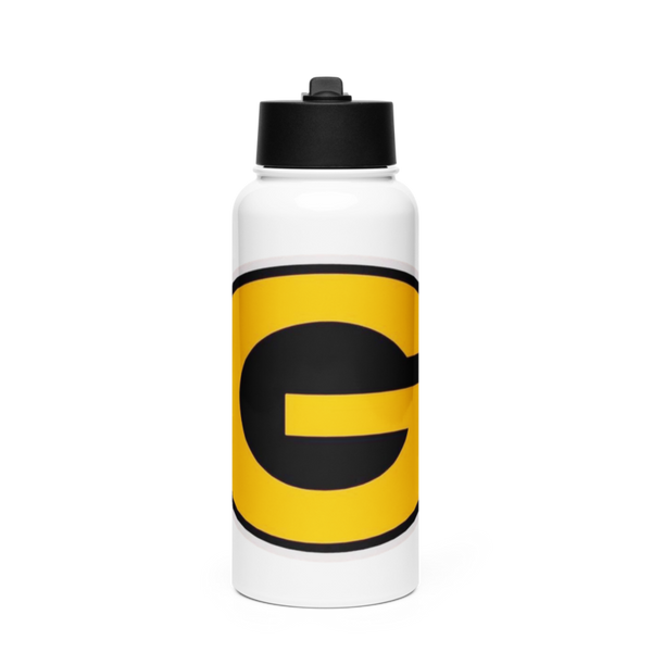 Glencoe yellow jackets Stainless Steel Water Bottle with a Straw Lid