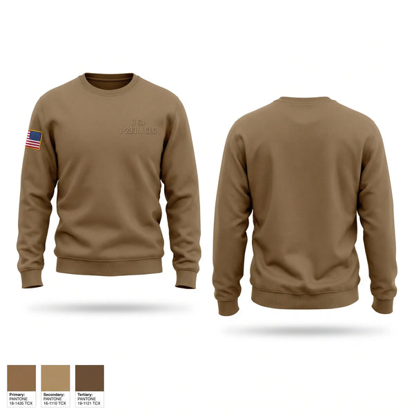 Crew Neck Sweatshirt, D Co. 1/293rd CLC, Army, Teamtime, Team time, sublimation, custom sports apparel, team uniforms, spirit wear, spiritwear, sports uniforms, custom shirts, team store, custom team store, fundraiser sports, apparel fundraiser