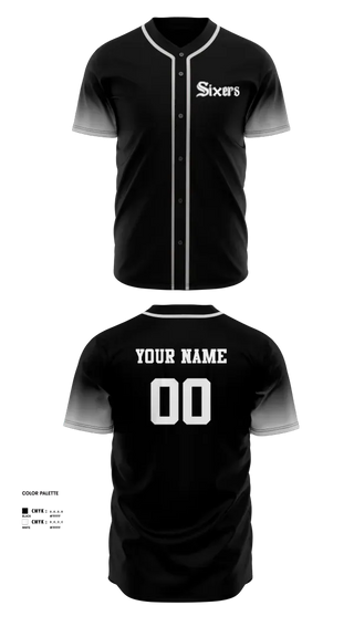 Full Button Baseball Jersey, Central Washington Sixers, Baseball, Teamtime, Team time, sublimation, custom sports apparel, team uniforms, spirit wear, spiritwear, sports uniforms, custom shirts, team store, custom team store, fundraiser sports, apparel fundraiser