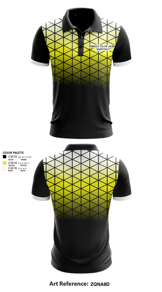 Short Sleeve Performance Polo, Ferndale Yellow Jackets, Men's Basketball, Teamtime, Team time, sublimation, custom sports apparel, team uniforms, spirit wear, spiritwear, sports uniforms, custom shirts, team store, custom team store, fundraiser sports, apparel fundraiser