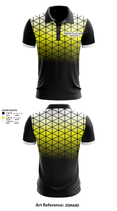 Ferndale Yellow Jackets 93326074 Short Sleeve Performance Polo - 1