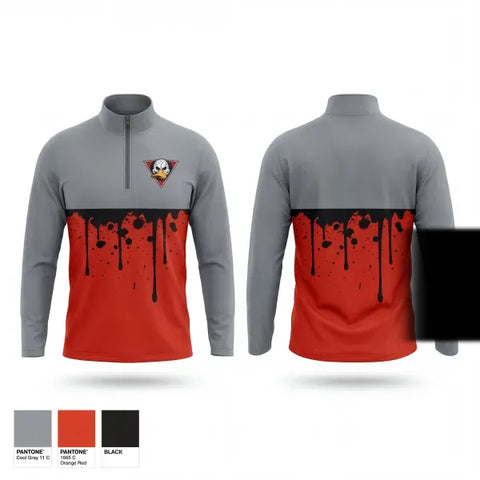 Quarter Zip Jacket, Ducks, Softball, Teamtime, Team time, sublimation, custom sports apparel, team uniforms, spirit wear, spiritwear, sports uniforms, custom shirts, team store, custom team store, fundraiser sports, apparel fundraiser