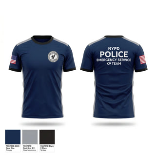 Short Sleeve Performance Shirt, NYPD ESU K9, Police, Teamtime, Team time, sublimation, custom sports apparel, team uniforms, spirit wear, spiritwear, sports uniforms, custom shirts, team store, custom team store, fundraiser sports, apparel fundraiser