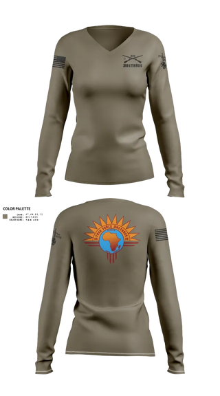 Womens Long Sleeve Vneck Shirt, Task Force Bastards, , Teamtime, Team time, sublimation, custom sports apparel, team uniforms, spirit wear, spiritwear, sports uniforms, custom shirts, team store, custom team store, fundraiser sports, apparel fundraiser
