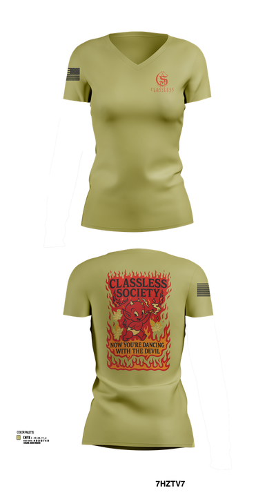 Classless Society 41814641 Women's Short Sleeve V-neck Shirt - 102