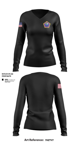 Womens Long Sleeve Vneck Shirt, Joint mortuary Affairs Department, , Teamtime, Team time, sublimation, custom sports apparel, team uniforms, spirit wear, spiritwear, sports uniforms, custom shirts, team store, custom team store, fundraiser sports, apparel fundraiser