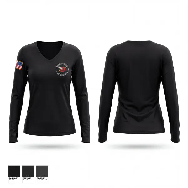 Womens Long Sleeve Vneck Shirt, Portsmouth PD, Police, Teamtime, Team time, sublimation, custom sports apparel, team uniforms, spirit wear, spiritwear, sports uniforms, custom shirts, team store, custom team store, fundraiser sports, apparel fundraiser
