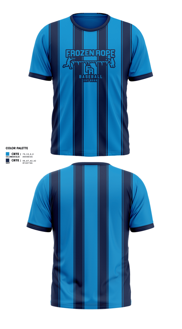 Short Sleeve Performance Shirt, Frozen Rope Baseball, Baseball, Teamtime, Team time, sublimation, custom sports apparel, team uniforms, spirit wear, spiritwear, sports uniforms, custom shirts, team store, custom team store, fundraiser sports, apparel fundraiser