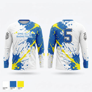 Long Sleeve Performance Shirt, OMG ELITE, Men's Basketball, Teamtime, Team time, sublimation, custom sports apparel, team uniforms, spirit wear, spiritwear, sports uniforms, custom shirts, team store, custom team store, fundraiser sports, apparel fundraiser