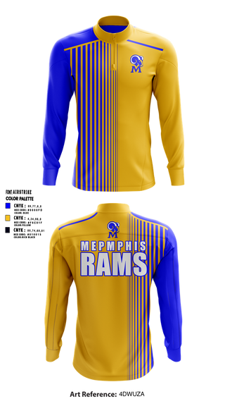 Quarter Zip Jacket, Memphis Rams, , Teamtime, Team time, sublimation, custom sports apparel, team uniforms, spirit wear, spiritwear, sports uniforms, custom shirts, team store, custom team store, fundraiser sports, apparel fundraiser