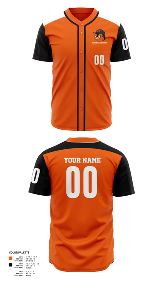 Full Button Baseball Jersey, Morrice Orioles, Softball, Teamtime, Team time, sublimation, custom sports apparel, team uniforms, spirit wear, spiritwear, sports uniforms, custom shirts, team store, custom team store, fundraiser sports, apparel fundraiser