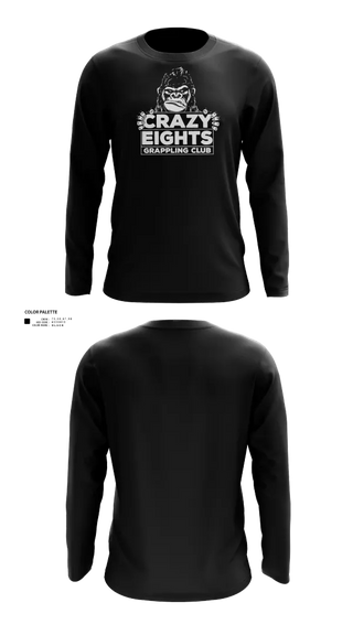 Long Sleeve Performance Shirt, Crazy Eights Grappling Club, Wrestling, Teamtime, Team time, sublimation, custom sports apparel, team uniforms, spirit wear, spiritwear, sports uniforms, custom shirts, team store, custom team store, fundraiser sports, apparel fundraiser