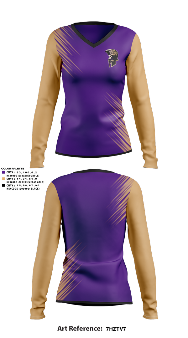 Womens Long Sleeve Vneck Shirt, Spartans, Softball, Teamtime, Team time, sublimation, custom sports apparel, team uniforms, spirit wear, spiritwear, sports uniforms, custom shirts, team store, custom team store, fundraiser sports, apparel fundraiser