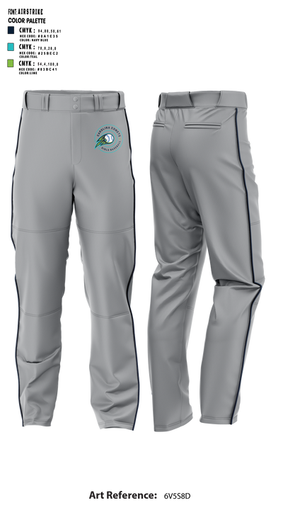 Carolina Comets 9253748 Baseball Pants - 7