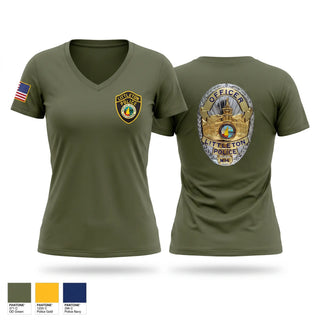 Womens Short Sleeve Vneck Shirt, Littleton NH Police Department, Police, Teamtime, Team time, sublimation, custom sports apparel, team uniforms, spirit wear, spiritwear, sports uniforms, custom shirts, team store, custom team store, fundraiser sports, apparel fundraiser