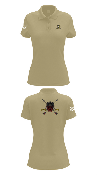 HHC 1ST BN 65TH INF REG 37027078 Women's Short Sleeve Performance Polo  - 95