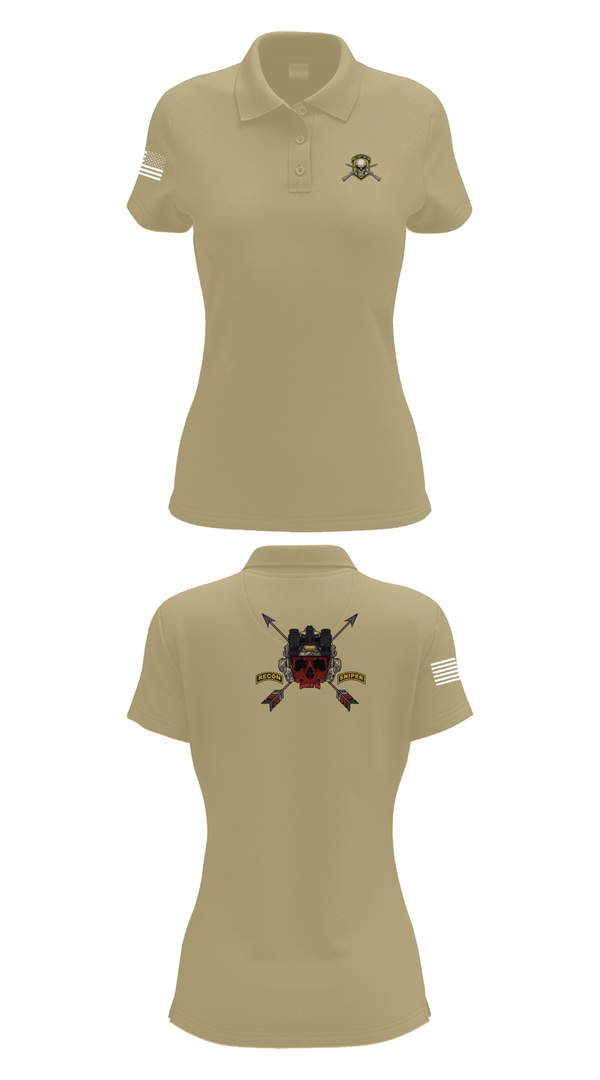 Womens Short Sleeve Performance Polo, HHC 1ST BN 65TH INF REG, , Teamtime, Team time, sublimation, custom sports apparel, team uniforms, spirit wear, spiritwear, sports uniforms, custom shirts, team store, custom team store, fundraiser sports, apparel fundraiser