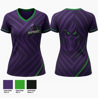 Womens Short Sleeve Vneck Shirt, Santa Nella Nightmares, Softball, Teamtime, Team time, sublimation, custom sports apparel, team uniforms, spirit wear, spiritwear, sports uniforms, custom shirts, team store, custom team store, fundraiser sports, apparel fundraiser