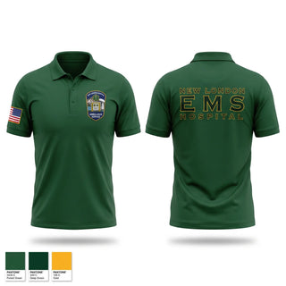 Short Sleeve Performance Polo, New London Hospital Ambulance Service, EMS/EMT, Teamtime, Team time, sublimation, custom sports apparel, team uniforms, spirit wear, spiritwear, sports uniforms, custom shirts, team store, custom team store, fundraiser sports, apparel fundraiser