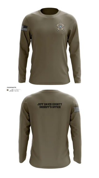 Long Sleeve Performance Shirt, Jeff Davis County Sheriff’s Office, Police, Teamtime, Team time, sublimation, custom sports apparel, team uniforms, spirit wear, spiritwear, sports uniforms, custom shirts, team store, custom team store, fundraiser sports, apparel fundraiser