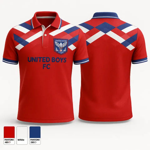 Short Sleeve Performance Polo, The United Boy FC, Men's Soccer, Teamtime, Team time, sublimation, custom sports apparel, team uniforms, spirit wear, spiritwear, sports uniforms, custom shirts, team store, custom team store, fundraiser sports, apparel fundraiser