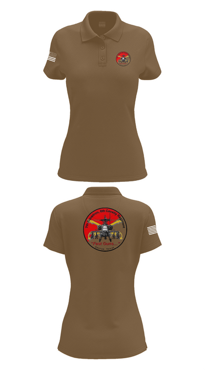 7th Squadron, Sixth Cavalry Regiment 24299123 Women's Short Sleeve Performance Polo  - 15