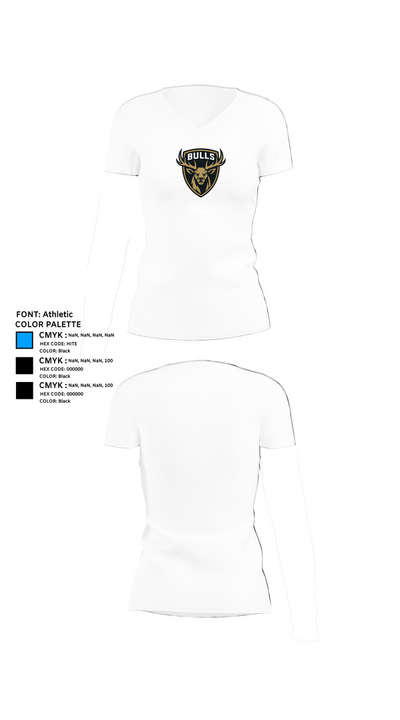 BULLS 1630364 Women's Short Sleeve V-neck Shirt - 18