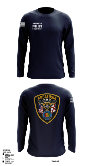 Long Sleeve Performance Shirt, Andalusia Police Department, Police, Teamtime, Team time, sublimation, custom sports apparel, team uniforms, spirit wear, spiritwear, sports uniforms, custom shirts, team store, custom team store, fundraiser sports, apparel fundraiser
