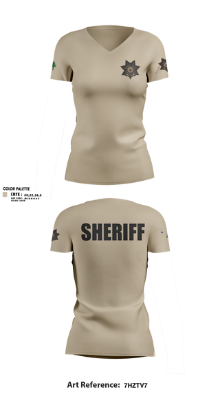 Womens Short Sleeve Vneck Shirt, KCSO, Police, Teamtime, Team time, sublimation, custom sports apparel, team uniforms, spirit wear, spiritwear, sports uniforms, custom shirts, team store, custom team store, fundraiser sports, apparel fundraiser