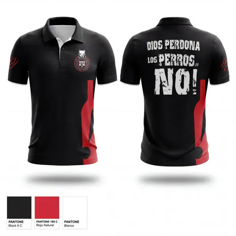 Short Sleeve Performance Polo, PERROS DEL MAL FC, Men's Soccer, Teamtime, Team time, sublimation, custom sports apparel, team uniforms, spirit wear, spiritwear, sports uniforms, custom shirts, team store, custom team store, fundraiser sports, apparel fundraiser