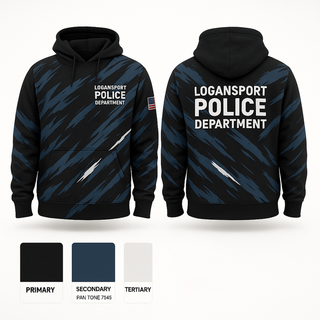 Hoodie, Logansport Police Department, Police, Teamtime, Team time, sublimation, custom sports apparel, team uniforms, spirit wear, spiritwear, sports uniforms, custom shirts, team store, custom team store, fundraiser sports, apparel fundraiser