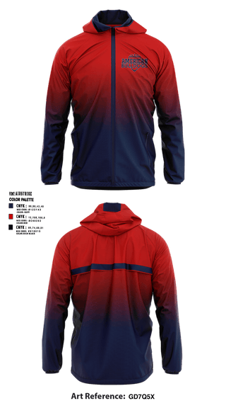 Windbreaker, American Bulldogs, Softball, Teamtime, Team time, sublimation, custom sports apparel, team uniforms, spirit wear, spiritwear, sports uniforms, custom shirts, team store, custom team store, fundraiser sports, apparel fundraiser