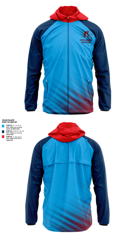 Windbreaker, Ovey Comeaux Swimming, Swimming, Teamtime, Team time, sublimation, custom sports apparel, team uniforms, spirit wear, spiritwear, sports uniforms, custom shirts, team store, custom team store, fundraiser sports, apparel fundraiser